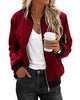 Luisa - Stylische klassische bomberjacke mit taschen