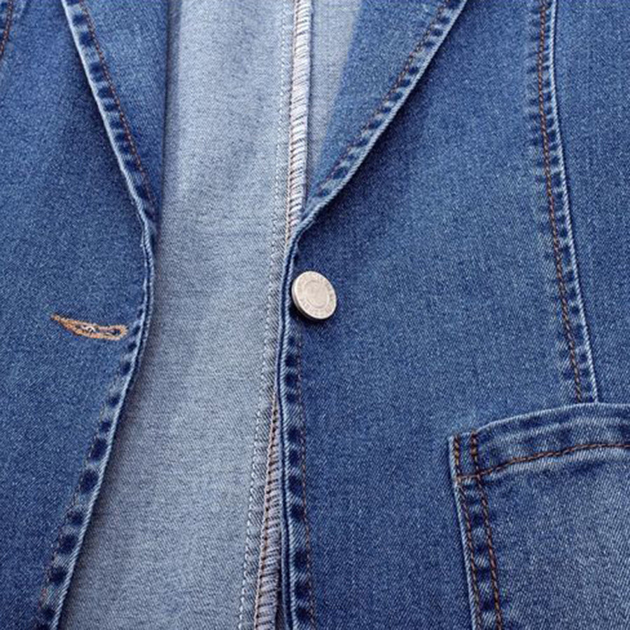Rhonda - Schmale jeansjacke mit einem knopf