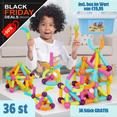 CreativBlox™ - Magnetische Bauklötze | Inkl. GRATIS Aufbewahrungsbox im Wert von  €19,95