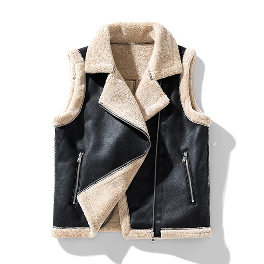 Celeste - ärmellose Jacke mit fell für damen