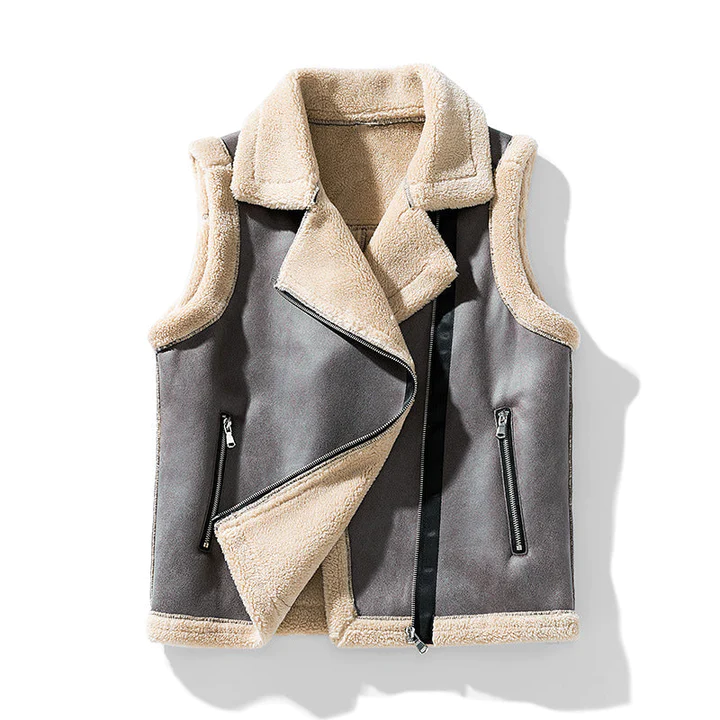 Celeste - ärmellose Jacke mit fell für damen