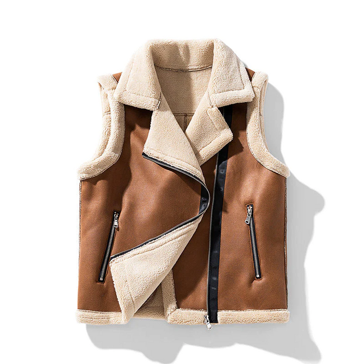 Celeste - ärmellose Jacke mit fell für damen