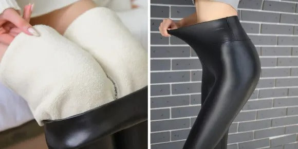 Daphne- Warme Leder-Leggings