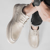 Herren-Leder-Oxford-Schuhe mit orthopädischer Einlegesohle und rutschfester Sohle