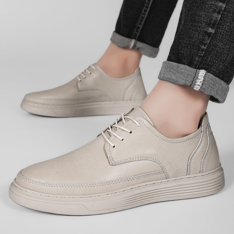 Herren-Leder-Oxford-Schuhe mit orthopädischer Einlegesohle und rutschfester Sohle