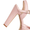Damen-Plateauschuhe mit Blockabsatz und Fesselriemchen