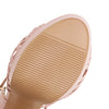 Damen-Plateauschuhe mit Blockabsatz und Fesselriemchen