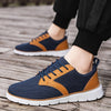 Herren-Sneaker aus Mesh mit Lederakzenten und Gummisohle