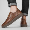Herren-Leder-Oxford-Schuhe mit orthopädischer Einlegesohle und rutschfester Sohle