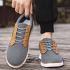 Herren-Sneaker aus Mesh mit Lederakzenten und Gummisohle