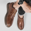 Herren-Leder-Oxford-Schuhe mit orthopädischer Einlegesohle und rutschfester Sohle