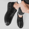 Herren-Leder-Oxford-Schuhe mit orthopädischer Einlegesohle und rutschfester Sohle