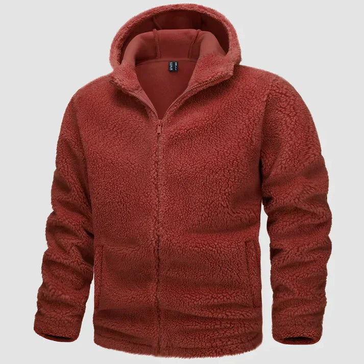Kieran - Herren fleece-jacke mit kapuze