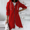 Eleganter Kapuzenpullover für Damen mit Reißverschluss