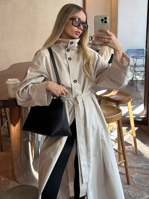 Modischer Mantel mit Knopfleiste für Damen