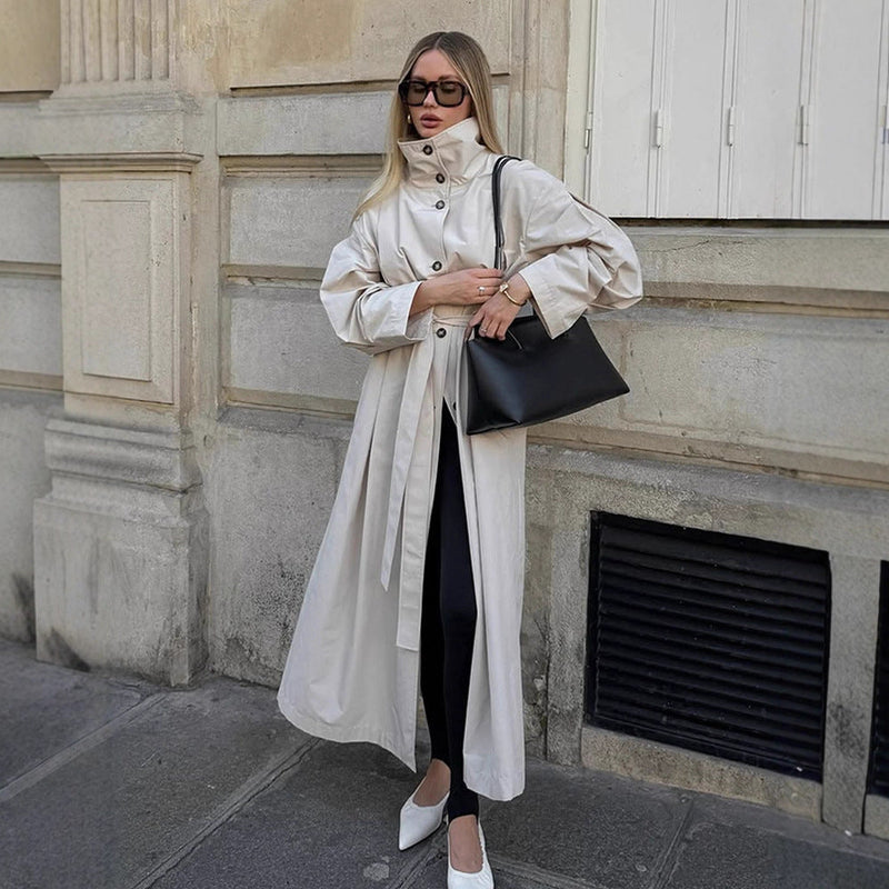 Modischer Mantel mit Knopfleiste für Damen