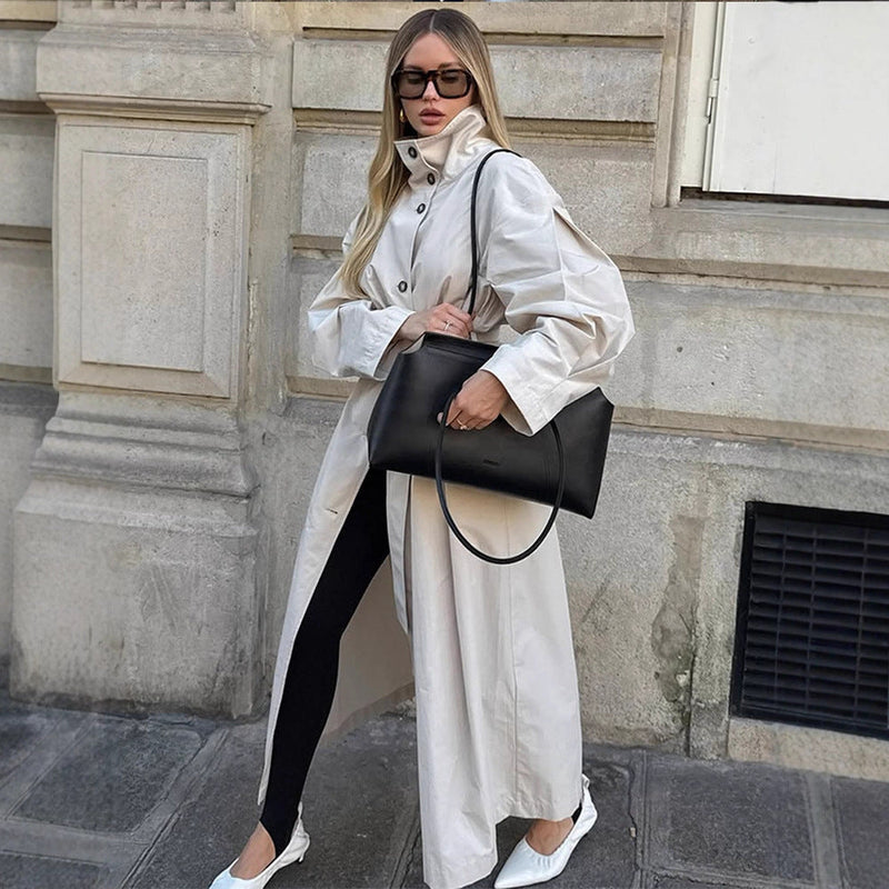 Modischer Mantel mit Knopfleiste für Damen