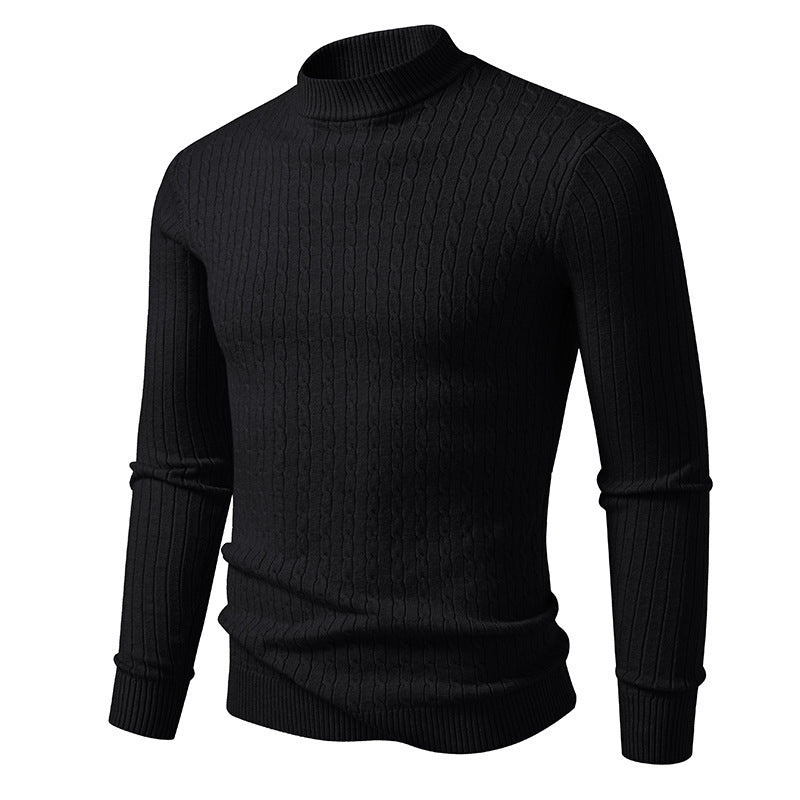 Eleganter Rollkragen-Strickpullover für Herren