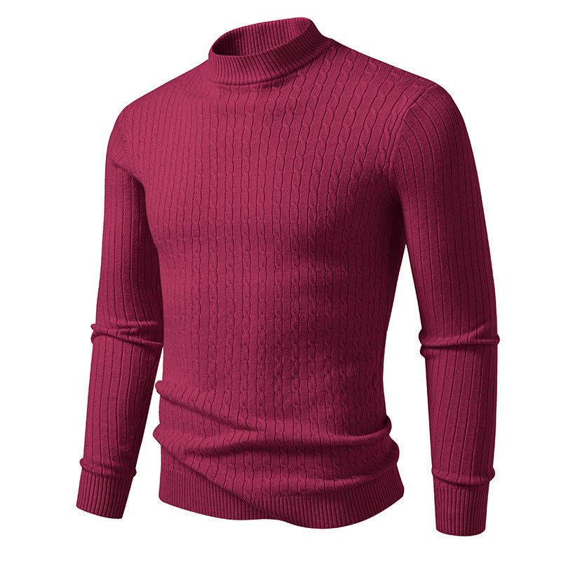 Eleganter Rollkragen-Strickpullover für Herren