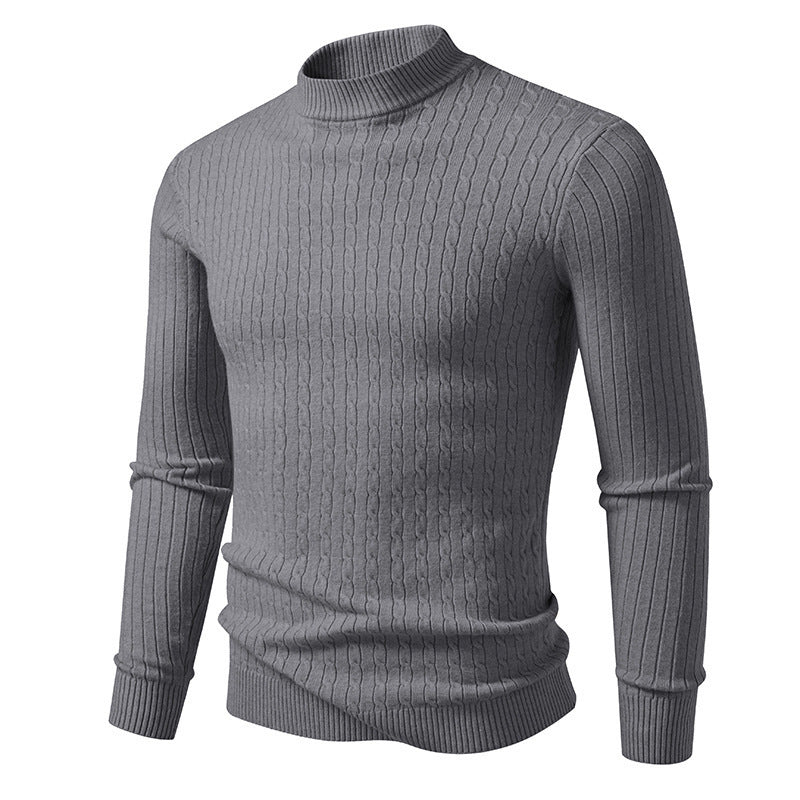 Eleganter Rollkragen-Strickpullover für Herren