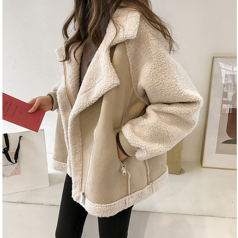Eleganter Teddy Mantel für Damen im Oversize-Stil