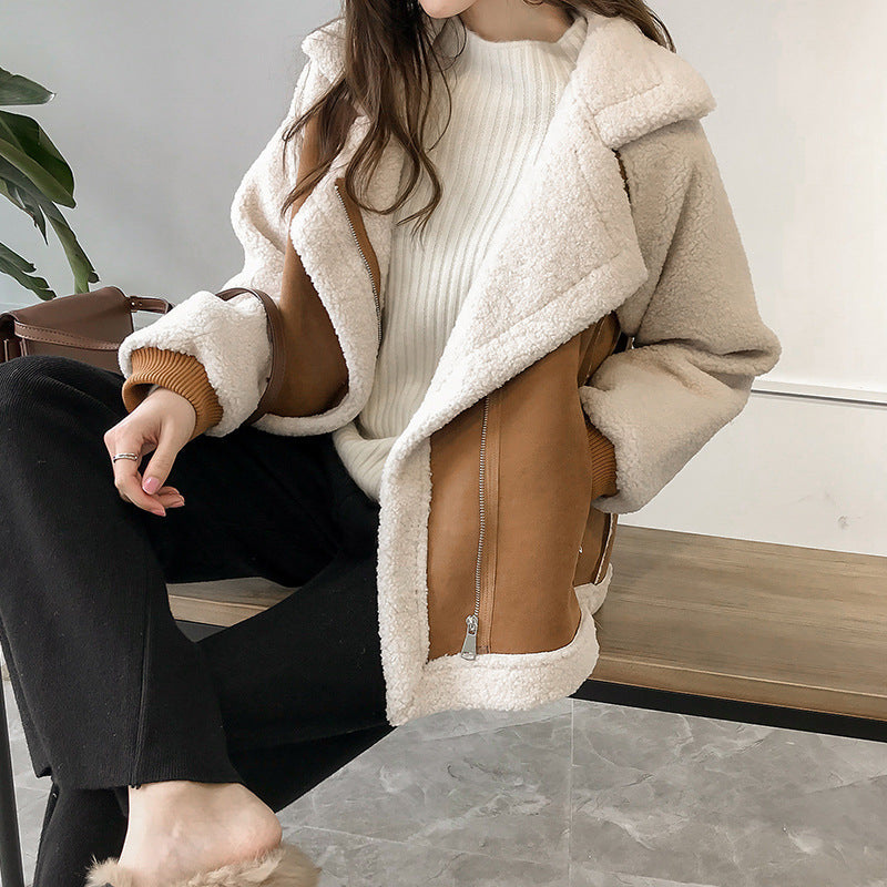 Eleganter Teddy Mantel für Damen im Oversize-Stil