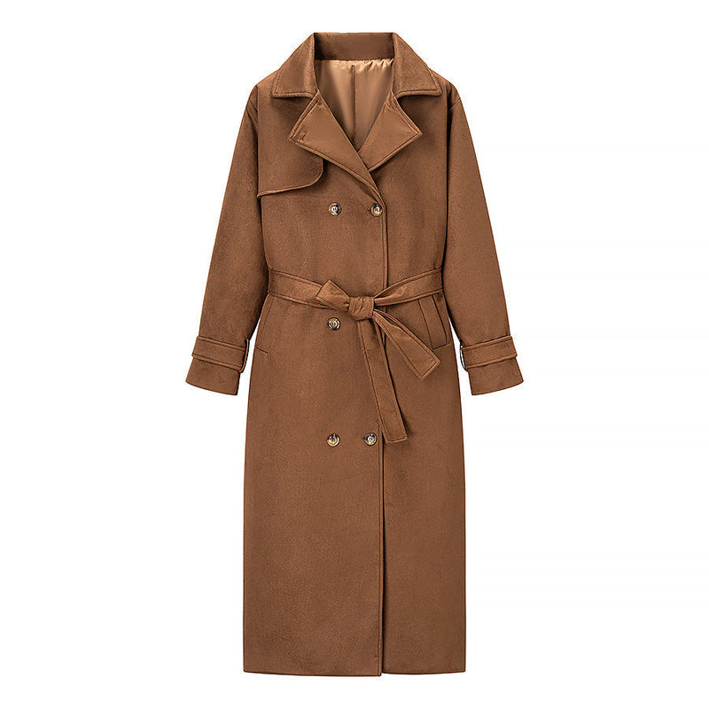 Eleganter Trenchcoat aus Kunstleder für Damen