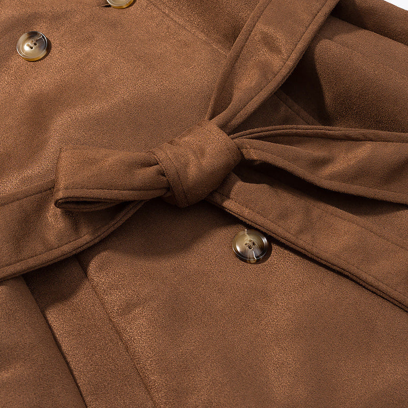 Eleganter Trenchcoat aus Kunstleder für Damen