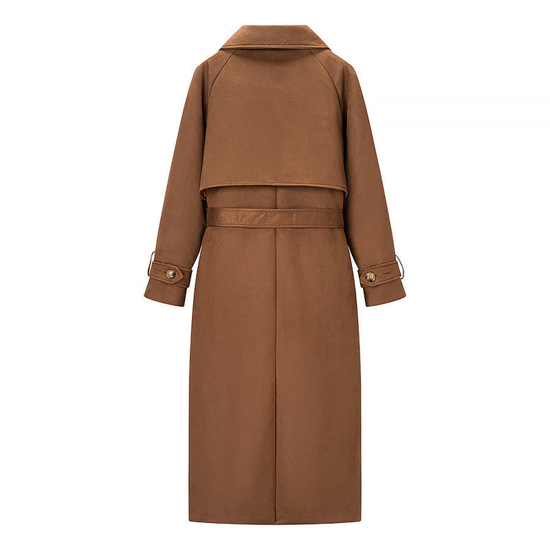 Eleganter Trenchcoat aus Kunstleder für Damen