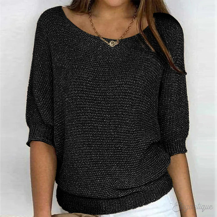 Noemi - Stylischer Querstrickpullover Für Damen