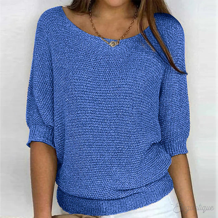 Noemi - Stylischer Querstrickpullover Für Damen