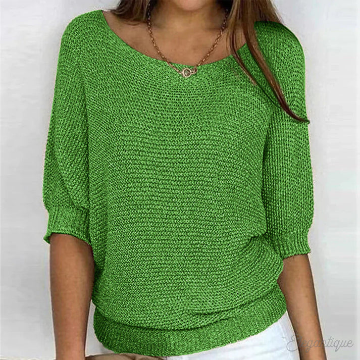 Noemi - Stylischer Querstrickpullover Für Damen