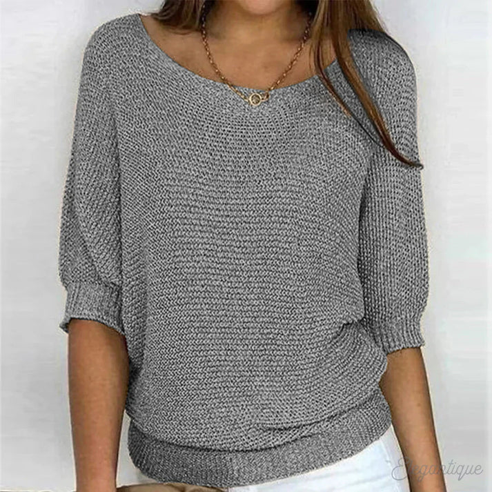 Noemi - Stylischer Querstrickpullover Für Damen
