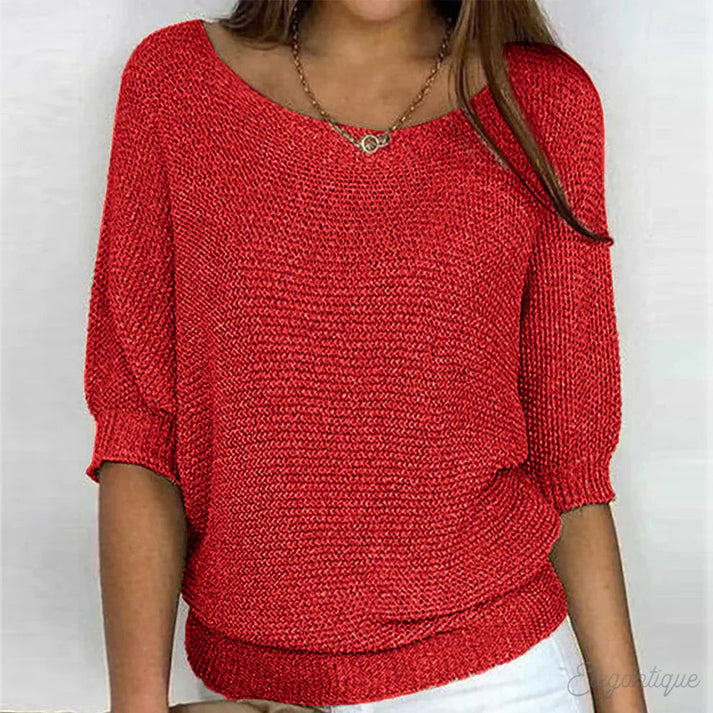Noemi - Stylischer Querstrickpullover Für Damen
