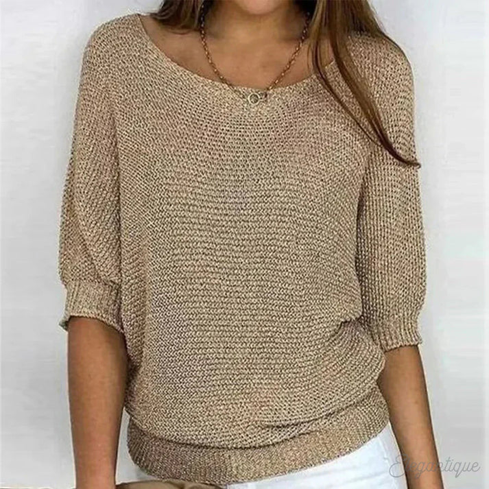 Noemi - Stylischer Querstrickpullover Für Damen