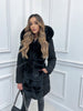 Eden - Stylische jacke mit kapuze gürtel und verstellbarer taille