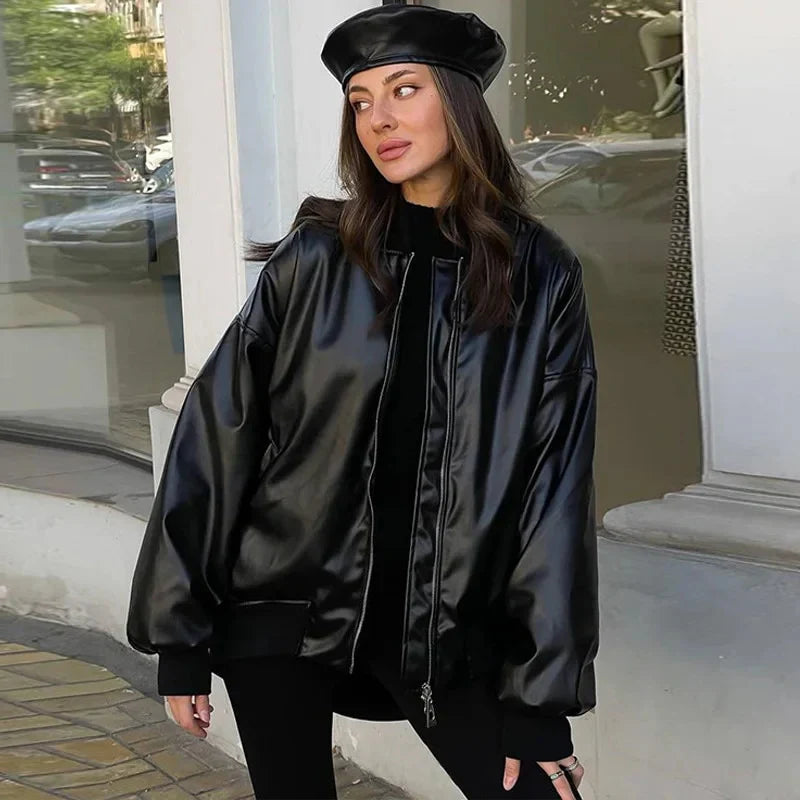 Vickie - Lockere Motorrad-Lederjacke
