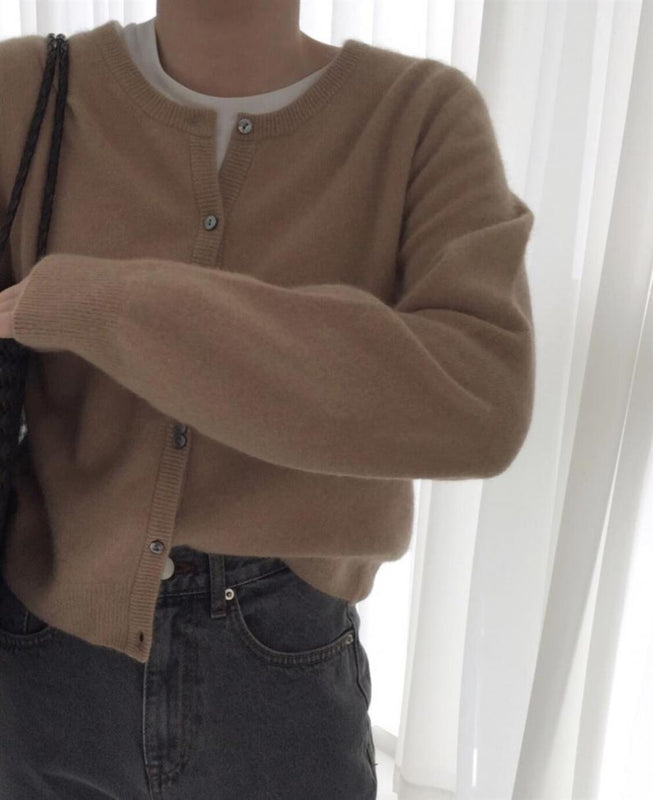 Feinstrick-Cardigan mit Knopfleiste für Damen