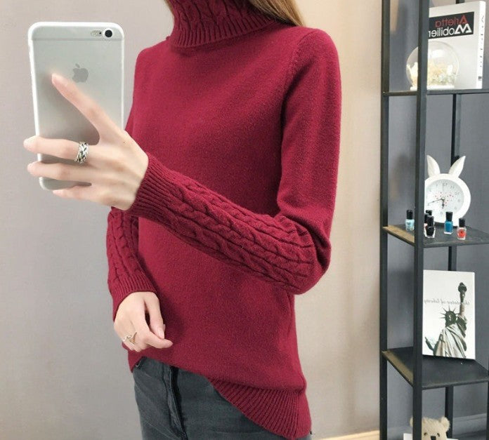 Feinstrickpullover mit Rollkragen für Damen