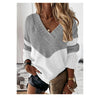 Figurbetonter Strickpullover für Damen mit V-Ausschnitt