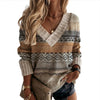Figurbetonter Strickpullover für Damen mit V-Ausschnitt