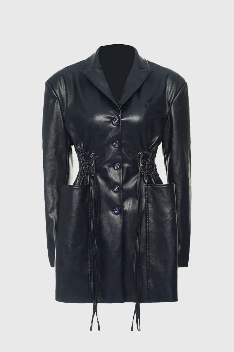 Ellen - Lange jacke mit taschen