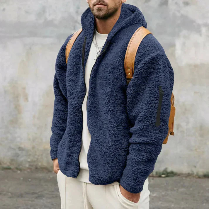 Kaiden - Herren fleecejacke mit kapuziner