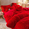 Kuschelige Fleecedecke 5er-Set Bettwäsche für den Winter
