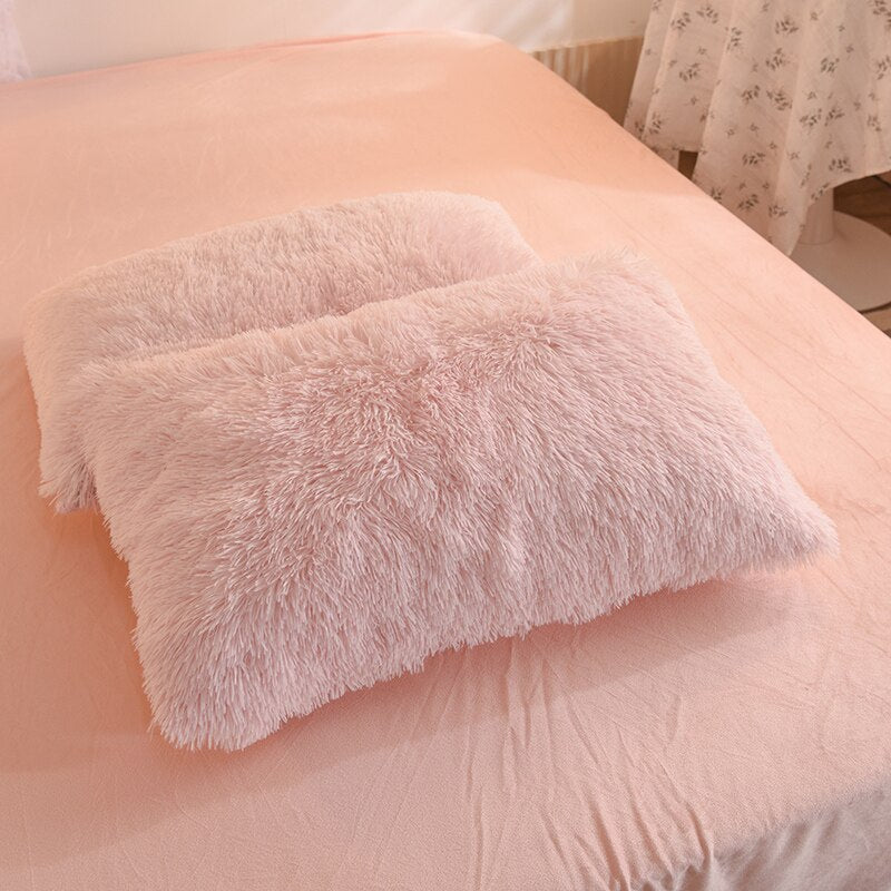 Kuschelige Fleecedecke 5er-Set Bettwäsche für den Winter