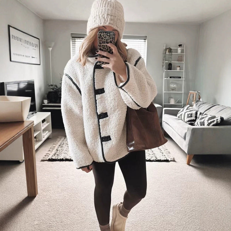 Fleecejacke für Damen mit Stehkragen