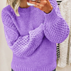 Gemütlicher Strickpullover für Damen mit Langarm