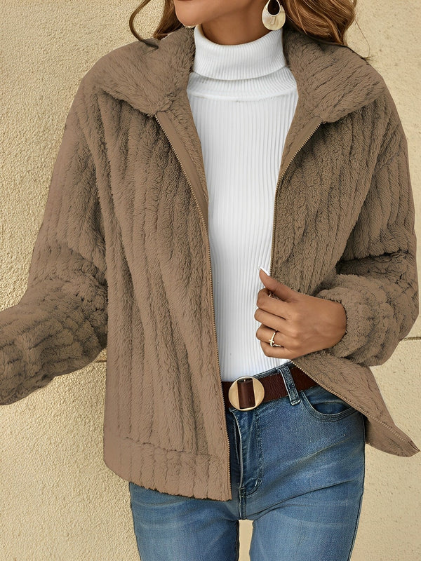 Gemütlicher Teddy Mantel für Damen