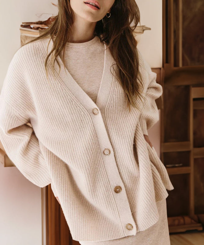 Gerippte Strickjacke für Damen in Plus Size