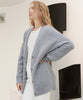 Gerippte Strickjacke für Damen in Plus Size